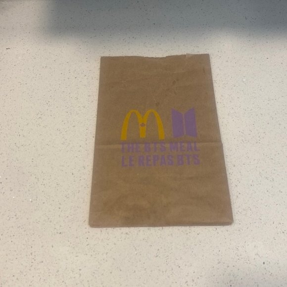 McDonalds BTS brown paper meal bag - Picture 1 of 6